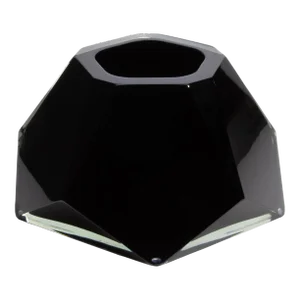 Hand Blown Murano Vase Briolette in Onyx Black