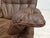 Brown Scandinavian Armchair in Brown Leather, 1970s For Sale - Image 8 of 18