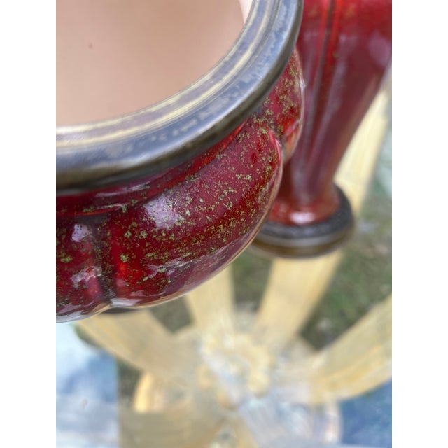 Pair, Sevres Paul Millet Sang De Boeuf Ormolu Mounted Vases 13" For Sale - Image 12 of 12