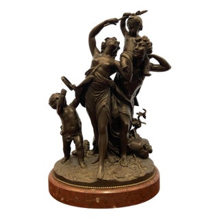 Bronze Sculpture After Clodion, 1800s For Sale