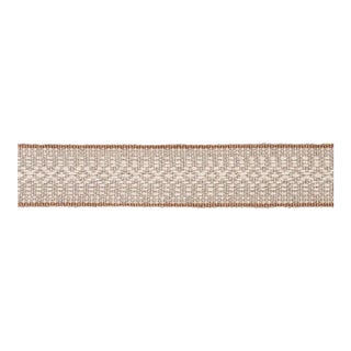 Schumacher Helena Linen Cotton Tape In Natural For Sale