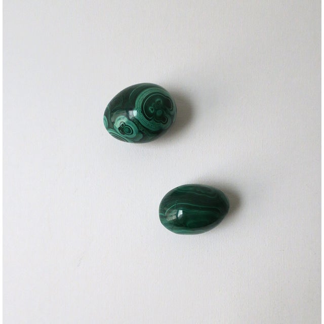 Gemstone Malachite Eggs For Sale - Image 7 of 11
