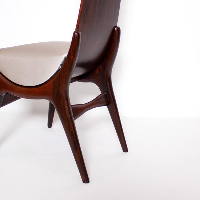 Pozzi Pair of 1950s Flame Dining chairs by Dante la Torre for Pozzi, Italy For Sale - Image 4 of 18