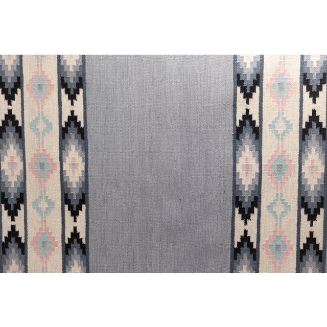 Mid-Century Modern Mid-Century Swedish Kilim in Tones of Grey, 1960s For Sale - Image 3 of 6
