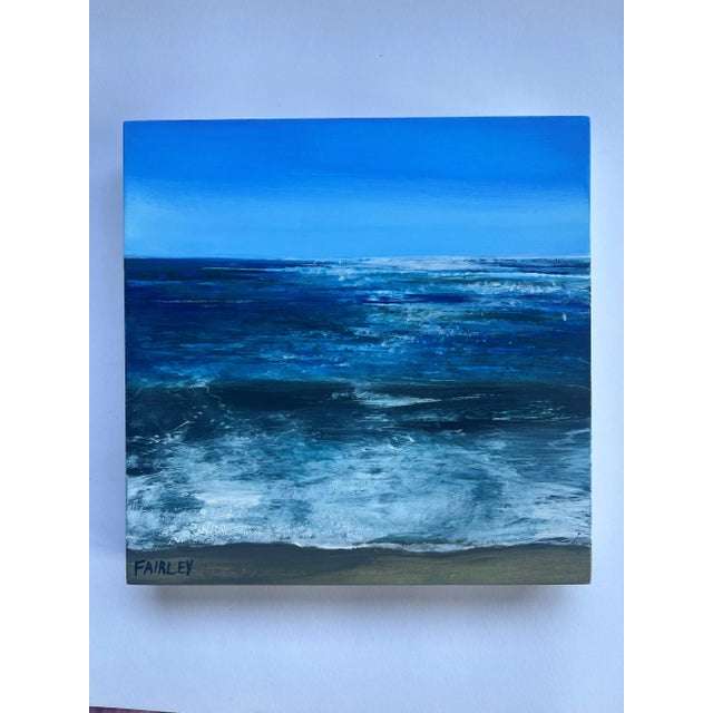 Zuma Beach, Ca, 6x6 Inch Miniature Oil Painting by Jessica Fairley For Sale In Los Angeles - Image 6 of 6