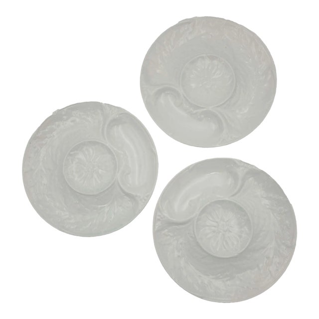 Set of Three Artichoke Plates, France Circa 1950 For Sale