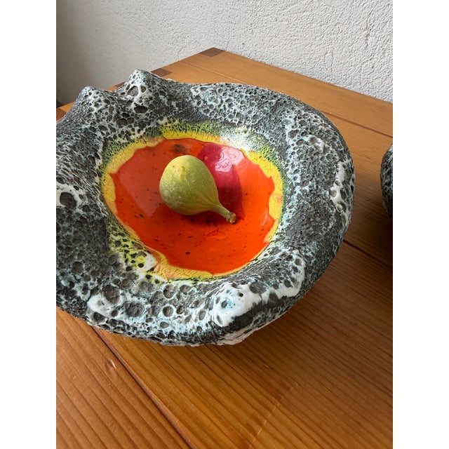 Ceramic Vintage Fat Lava Ashtrays from Vallauris, 1960s, Set of 2 For Sale - Image 7 of 18