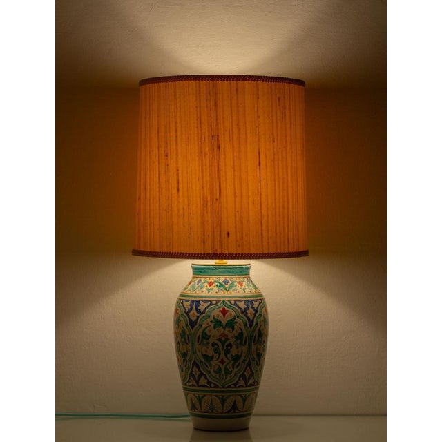 Spanish Andalusian Ceramic Table Lamp by Al Yarrar For Sale - Image 4 of 18