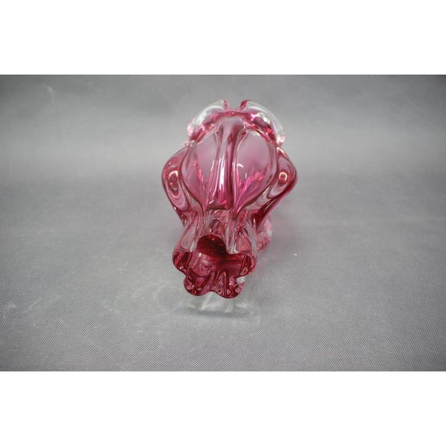 Mid-Century Pink Art Glass Vase attributed to Josef Hospodka, Czechoslovakia, 1960s For Sale - Image 4 of 7