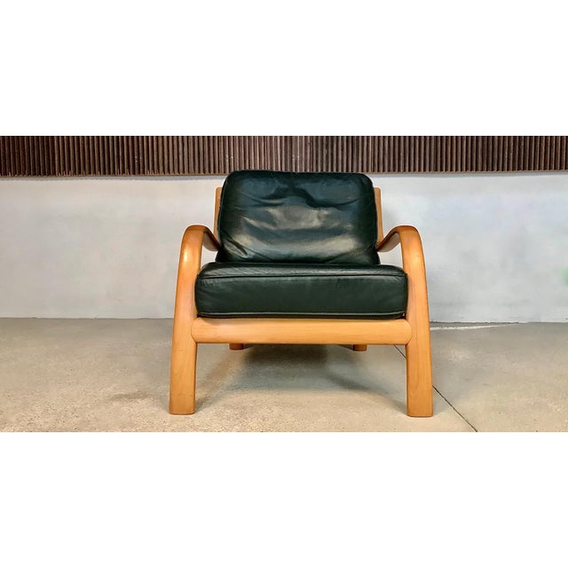 Animal Skin Bentwood & Leather Lounge Chair from Komfort For Sale - Image 7 of 18