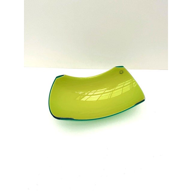 Yellow and Green Murano Glass Catchall by Vincenzo Nason, Italy, 1980s, in Flawless conditions. Designed 1980 to 1989 This...