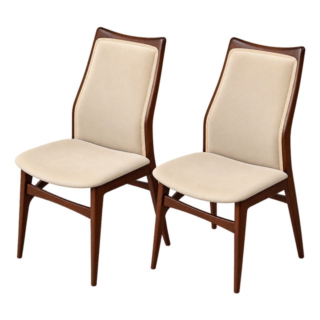 Vintage Dining Chairs by Wilhelm Benze, 1960s, Set of 2 For Sale