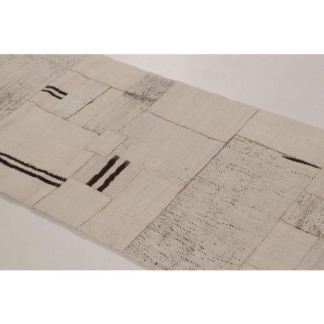 Rug & Kilim Vintage Turkish Patchwork Runner in Beige and Neutral Design - Rug & Kilim For Sale - Image 4 of 10