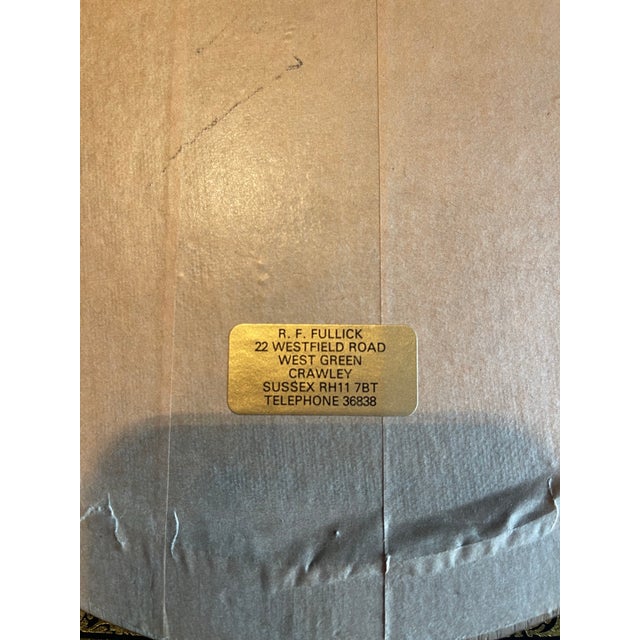 1980s Original R. F. Fullick Painting “Yellow Labrador” in Oval Wood and Gilt Frame For Sale In Indianapolis - Image 6 of 7