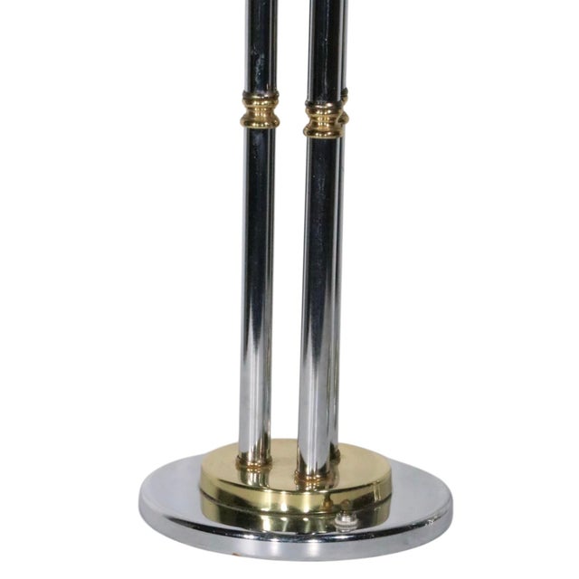 Late 20th Century Hollywood Regency Chrome and Brass Table Lamps - a Pair For Sale In New York - Image 6 of 12