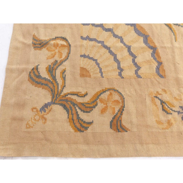 Mid-Century Modern Contemporary Floral Bessarabian Design Handmade Wool Rug by Doris Leslie Blau For Sale - Image 3 of 9