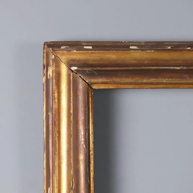 Antiqu Gold Leaf Gilt Fire Frame, Italy, 19th Century For Sale - Image 3 of 10