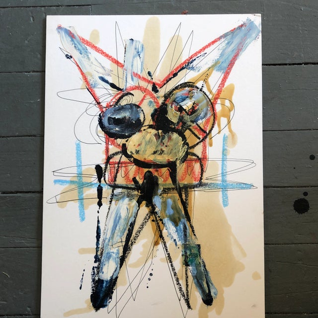 1990s Original Vintage Wayne Cunningham Abstract Figure Oil Painting 1990’s For Sale - Image 5 of 5