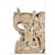 Antique Teak Sculpture on a Base For Sale - Image 6 of 8