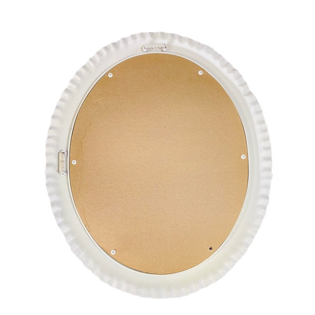 Vintage Burwood Faux Hobnail Milk Glass Oval Mirror Made in Usa Chairish