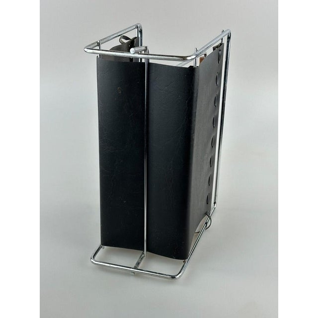 Mid-Century Modern Mid-Century Newspaper Stand in Metal and Teak, 1970s For Sale - Image 3 of 15