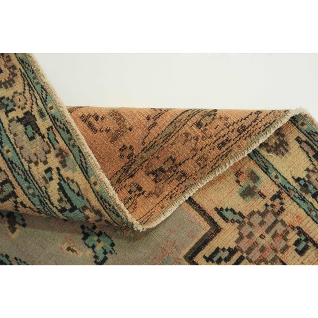 1970s Vintage Turkish Handmade Wool Cotton Brown Area Rug For Sale - Image 4 of 12