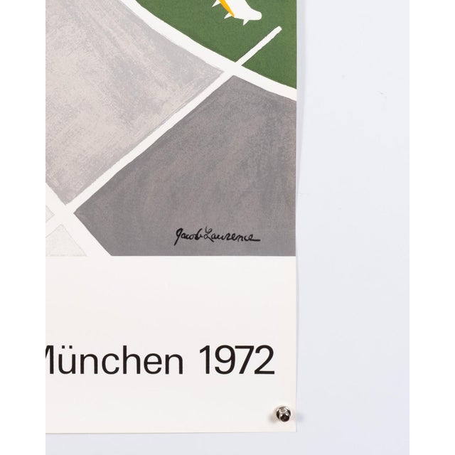 1970s Olympics Serigraph Poster by Jacob Lawrence, 1972 For Sale - Image 5 of 9