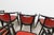 Black Baumann Armchairs Model Diese in Colour Wengé and Red from Pagnon Pelhaître, Set of 6 For Sale - Image 8 of 18