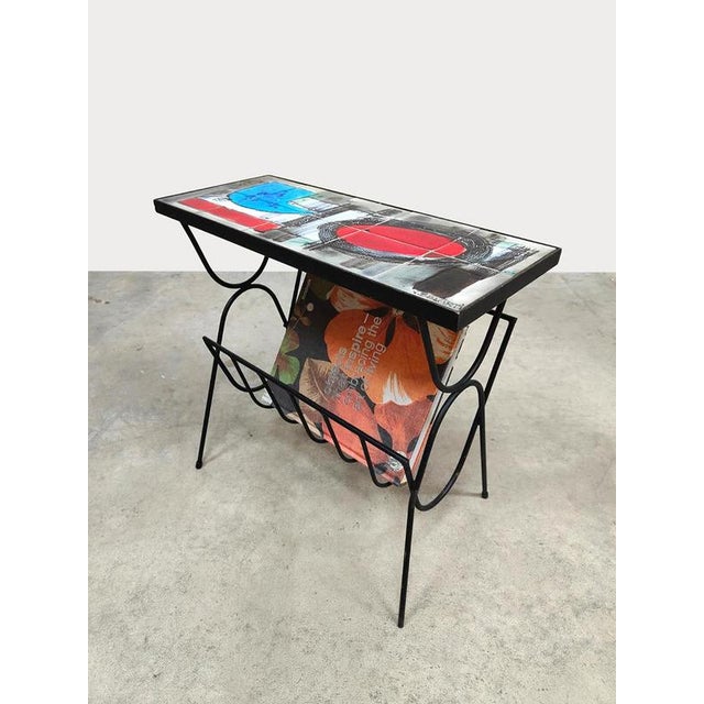 1960s Vintage Magazine Rack Tile Side Table from Belarti, 1960s For Sale - Image 5 of 8