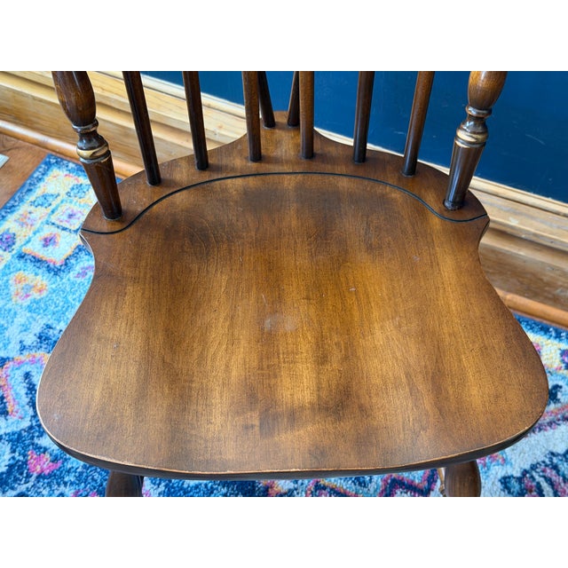 Traditional Mid 20th Century Pair of Signed L. Hitchcock Stenciled Harvest Side Chairs For Sale - Image 3 of 8