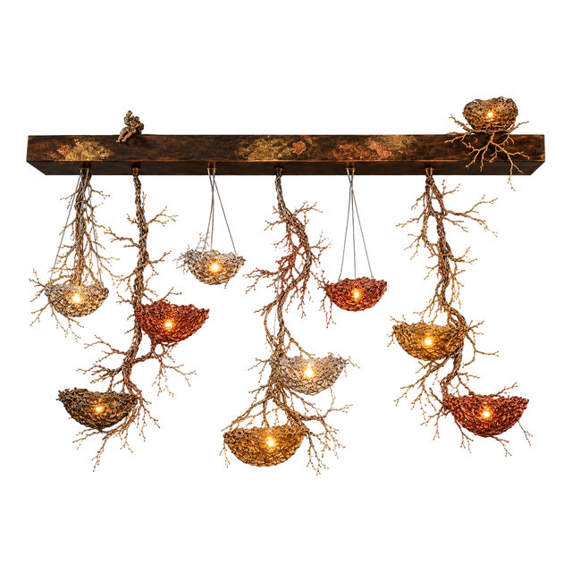 Handcrafted Nest Pendant Light by Frankie Cesare For Sale