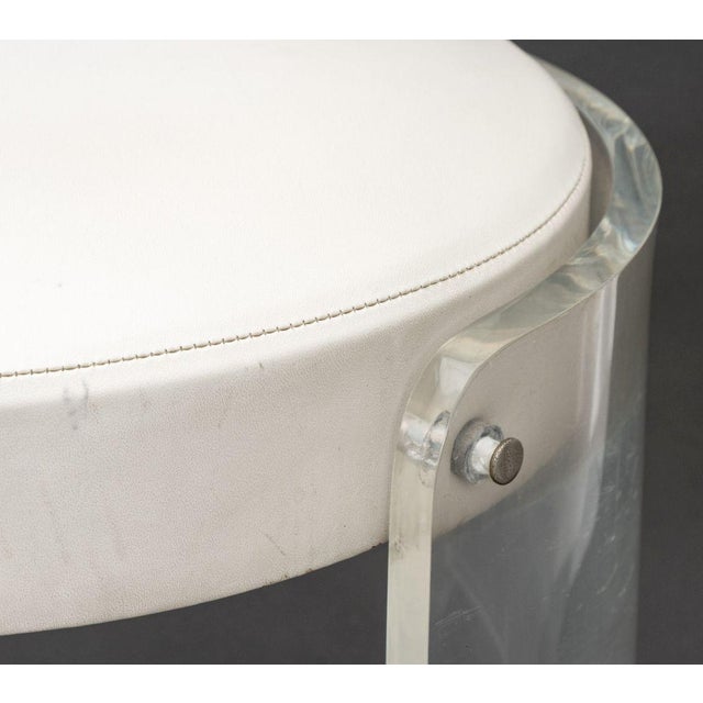 Animal Skin Philippe Starck Style Lucite Vanity Chair For Sale - Image 7 of 11