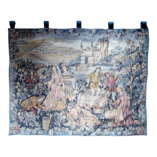 1960s, Vintage French Tapestry Wall Hanging by Marc Waymel, 3' X 3.8' For Sale