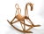Original Franco Albini Mid-Century Modern Rattan and Bamboo Rocking Horse, Animal Sculpture. Rattan and bamboo rocking...