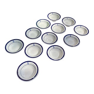 1970s Homer Laughlin China Nautical Augratin Dish Collection- Set of 12 For Sale