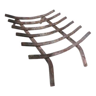 Mid 20th Century Fireplace Insert Grate With Six Brackets For Sale
