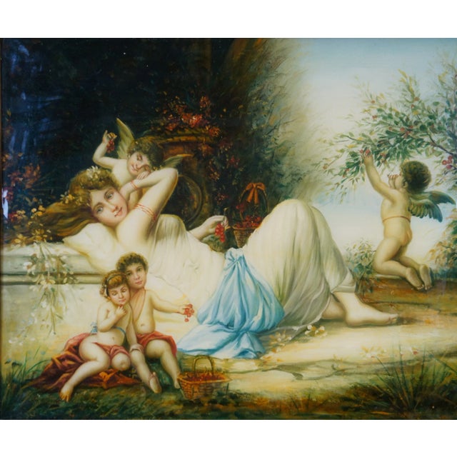 Venus & Her Attendants Classical Landscape Oil Painting After Hans Zatzka 33" For Sale - Image 4 of 9