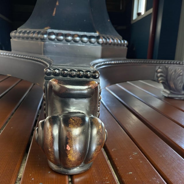 Tommy Bahama Kingston Bonaire Round Wood Pedestal Dining Table For Sale In Los Angeles - Image 6 of 12