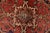 Red Heriz Rug 9'9'' X 12'10'' Red Wool Vintage Traditional Hand-Knotted Carpet For Sale - Image 8 of 15