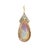 Contemporary Mid Century 14k Two Tone Grey Based Opal and Diamond Pendant For Sale - Image 3 of 6