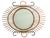 Brown Vintage Rattan Sun Mirror, 1950s For Sale - Image 8 of 8
