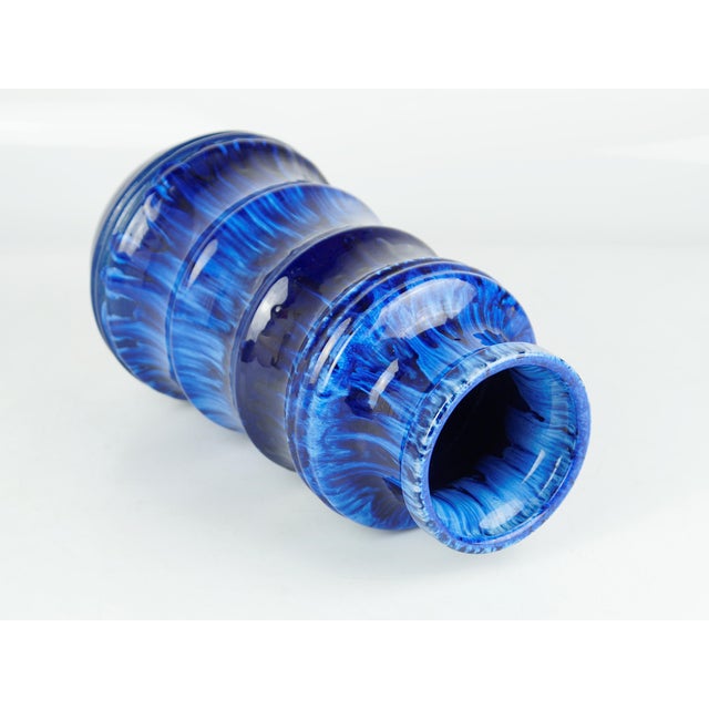 1960s Mid-Century Blue Vase from Scheurich Keramik, 1960s For Sale - Image 5 of 9