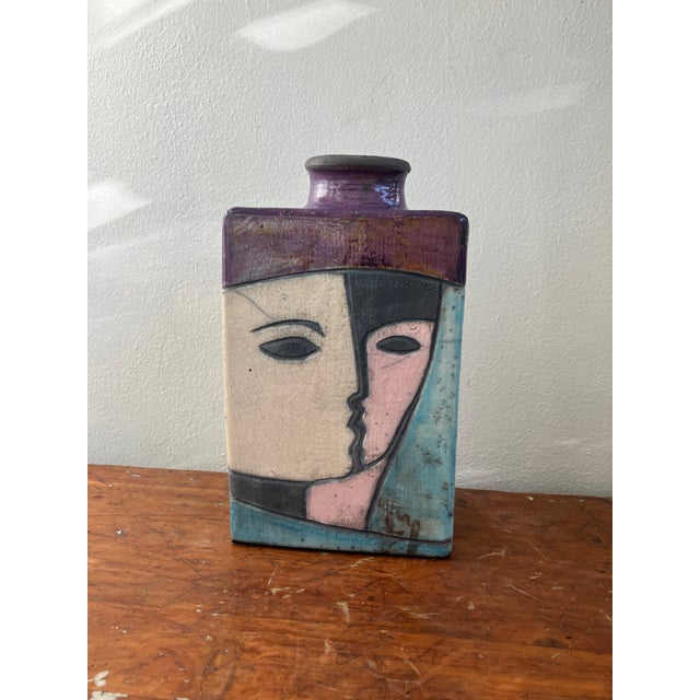 Original Linda Mielke Modernist Raku Vase, Circa 1960s, Signed For Sale - Image 10 of 11