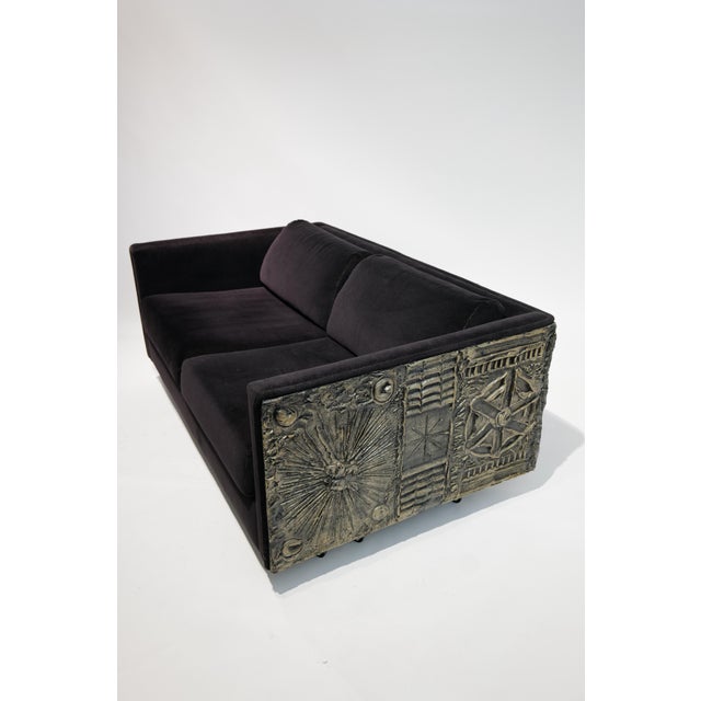 Mid 20th Century Adrian Pearsall Brutalist-Inspired Two-Cushion Sofa Loveseat (2 of 2) For Sale In Oklahoma City - Image 6 of 12