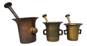 Bronze Mortar, 1890s, Set of 3