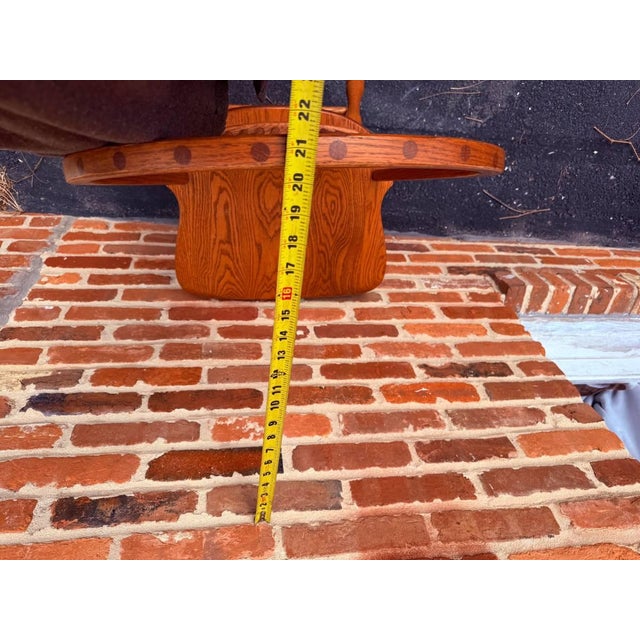 Vintage Edrich Mills Windsor Bow Back Oak Dinning Side Chairs. Set of 8 For Sale - Image 4 of 16