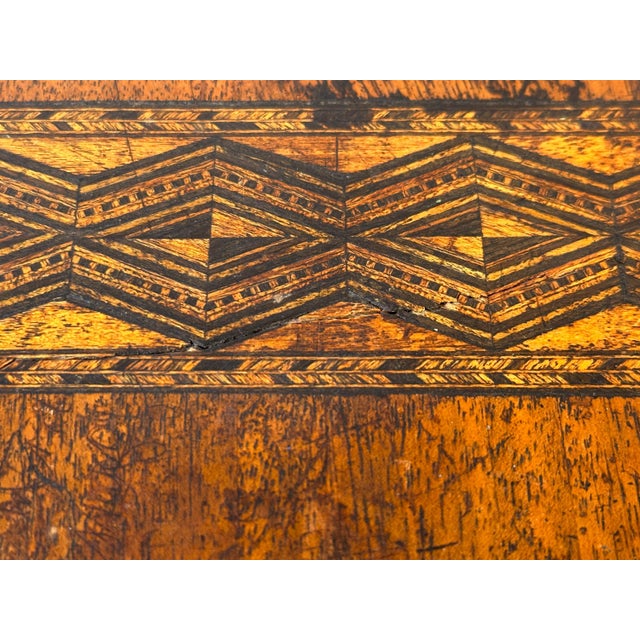 Antique Tunbridge Marquetry Inlaid Trinket Box For Sale - Image 9 of 10
