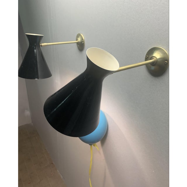 1950s Mid-Century Modern Italian Sconces, Set of 2 For Sale - Image 5 of 6