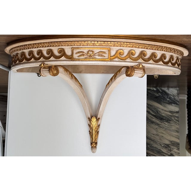 Hollywood Regency Dorothy Draper Style Large Scale Wall Mounted Shelf For Sale - Image 15 of 18