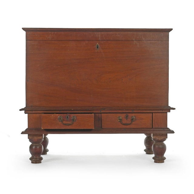 Wooden Box with 2 Drawers For Sale - Image 7 of 7